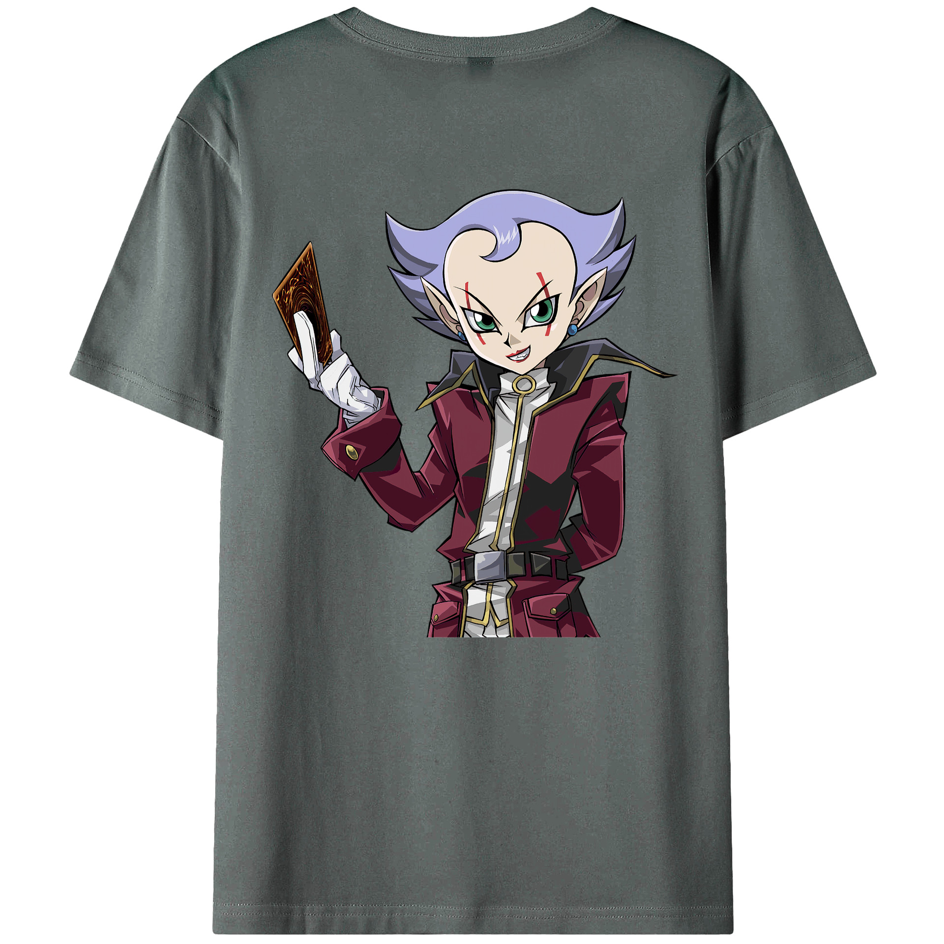 （画像用） 遊☆戯☆王 Yu-Gi-Oh! 綿100％ メンズ半袖Tシャツ（バックプリント） 通気性
